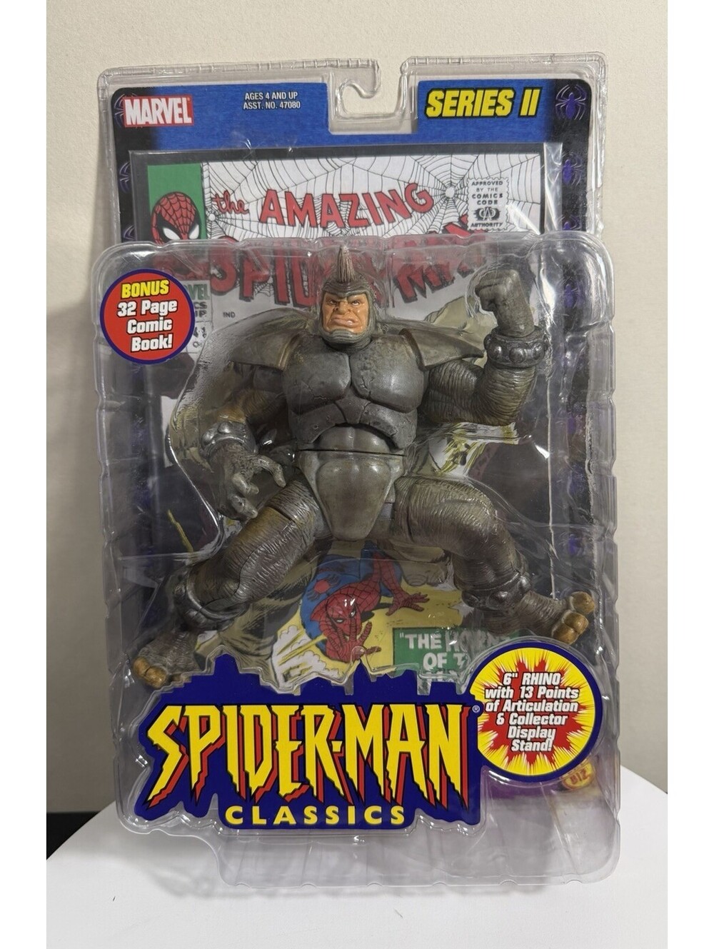 SPIDER-MAN CLASSICS- Rhino Action Figure Toy Biz 2001 BROKEN SEAL - NEW